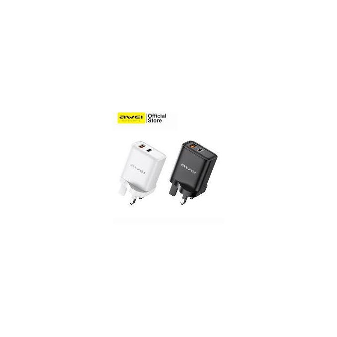 Awei Dual Output 22.5W Fast Charging Power Adapter PD81-UK