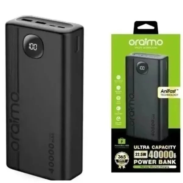 Oraimo Opb-p400q Powerbox 400 Power Bank 40000mAh – kniezOn Uganda