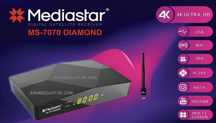 MEDIASTAR MS-7070 DIAMOND 4K Digital Satellite Receiver