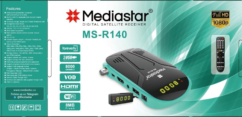 MEDIASTAR MS-R140 Full HD Sports Decoder