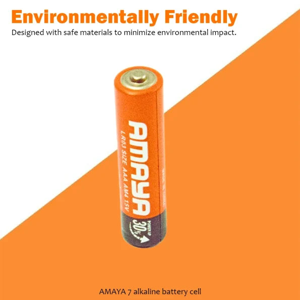 AMAYA LR03 AA Alkaline Battery 6-Pack ? Mercury-Free, Cadmium-Free, 30% Extra Power for Long-Lasting Performance
