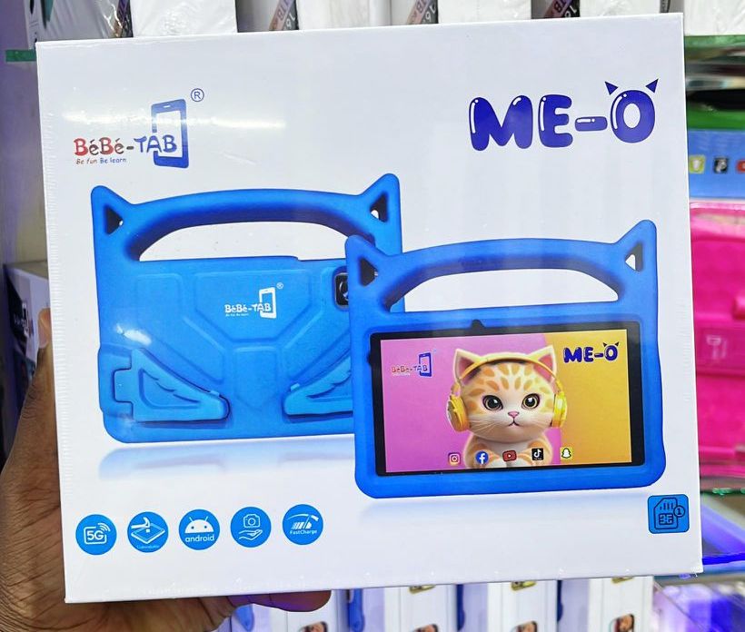 BEBE-TAB ME-O 6GB 256GB Kids Learning Tablet with Protective Cat Ear case, Simcard and wifi