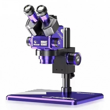 MECHANIC ROBOT 6560T Trinocular Stereo Industrial grade Microscope 6.5-60X Continuous Zoom WF10X25 for Phones PCB repair