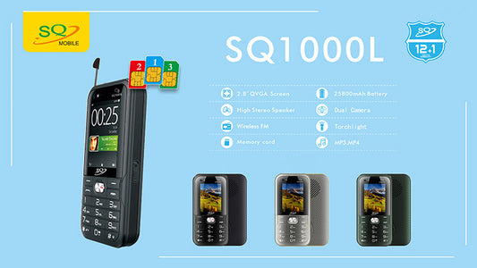 SQ Mobile SQ1000L: Power Bank Phone with 25800mAh Battery