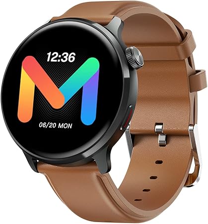 Mibro Watch Lite 2 Smart Watch 1.3-inch AMOLED HD Display Metal Body With Bluetooth Call Dual Core Chip Intelligent Health Monitoring 60 Sports Mode Waterproof-Black and Tarnish Brown
