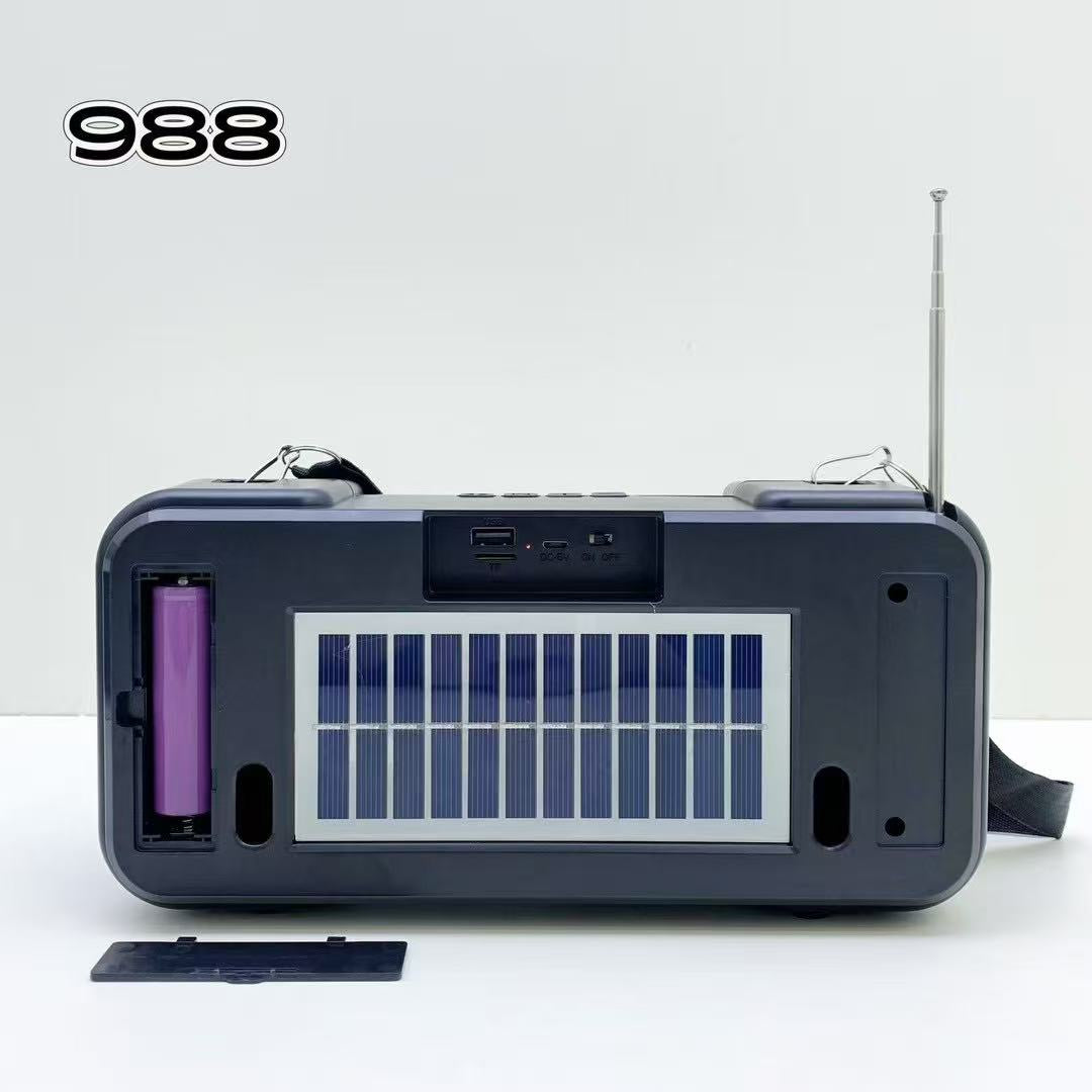 New Style SY-988 Outdoor Solar Energy Bluetooth Speaker Multifunctional With Flashlight Subwoofer Wireless Speaker