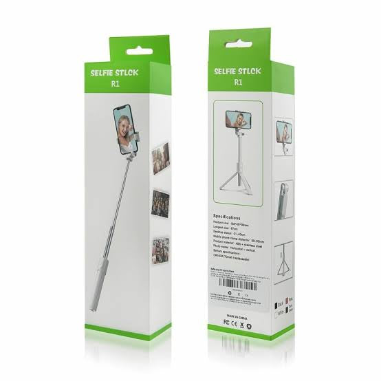 R1 Multifunctional Bluetooth Tripod Selfie Stick (Pink)