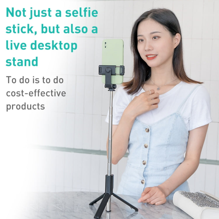 R1 Multifunctional Bluetooth Tripod Selfie Stick (Pink)