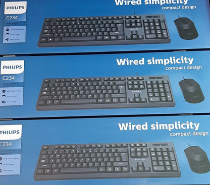 PHILIPS C234 WIRED KEYBOARD WITH MOUSE