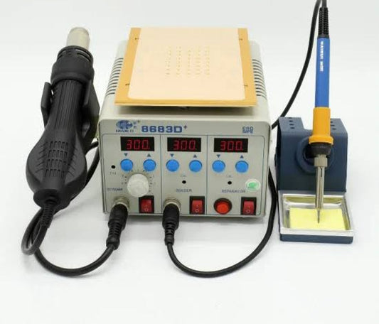 Jiayoudi 8683D+ 3-in-1 Blower, Separator, and Soldering Gun