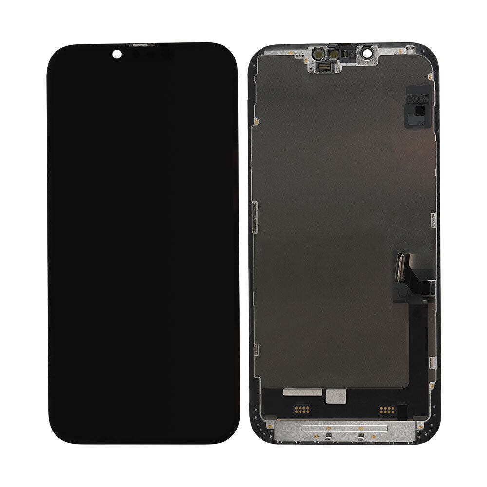 Phone screen assembly on a white background