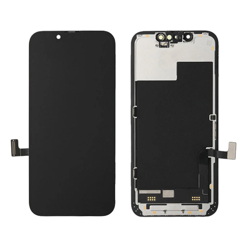Phone screen assembly on a white background
