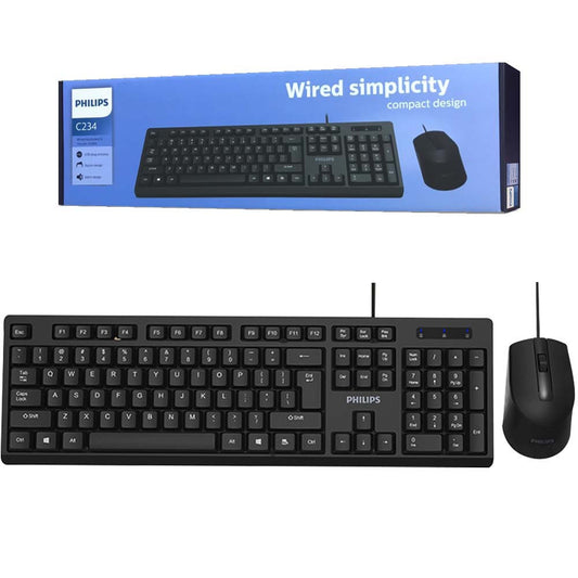 PHILIPS C234 WIRED KEYBOARD WITH MOUSE