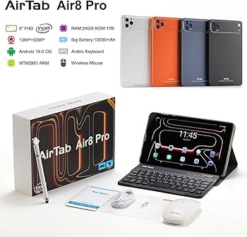 AirTab A8 pro Kids Tablet 24GB RAM 1TB storage for children learning with simcard support 