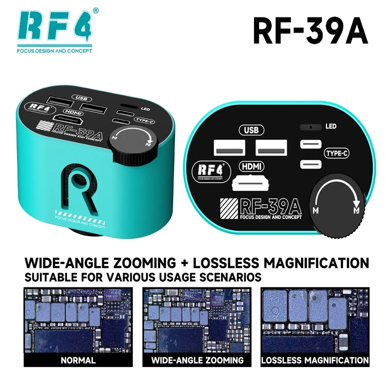 RF4 RF-39A Lossless Zoom Wide-Angle 4K Microscope Camera
