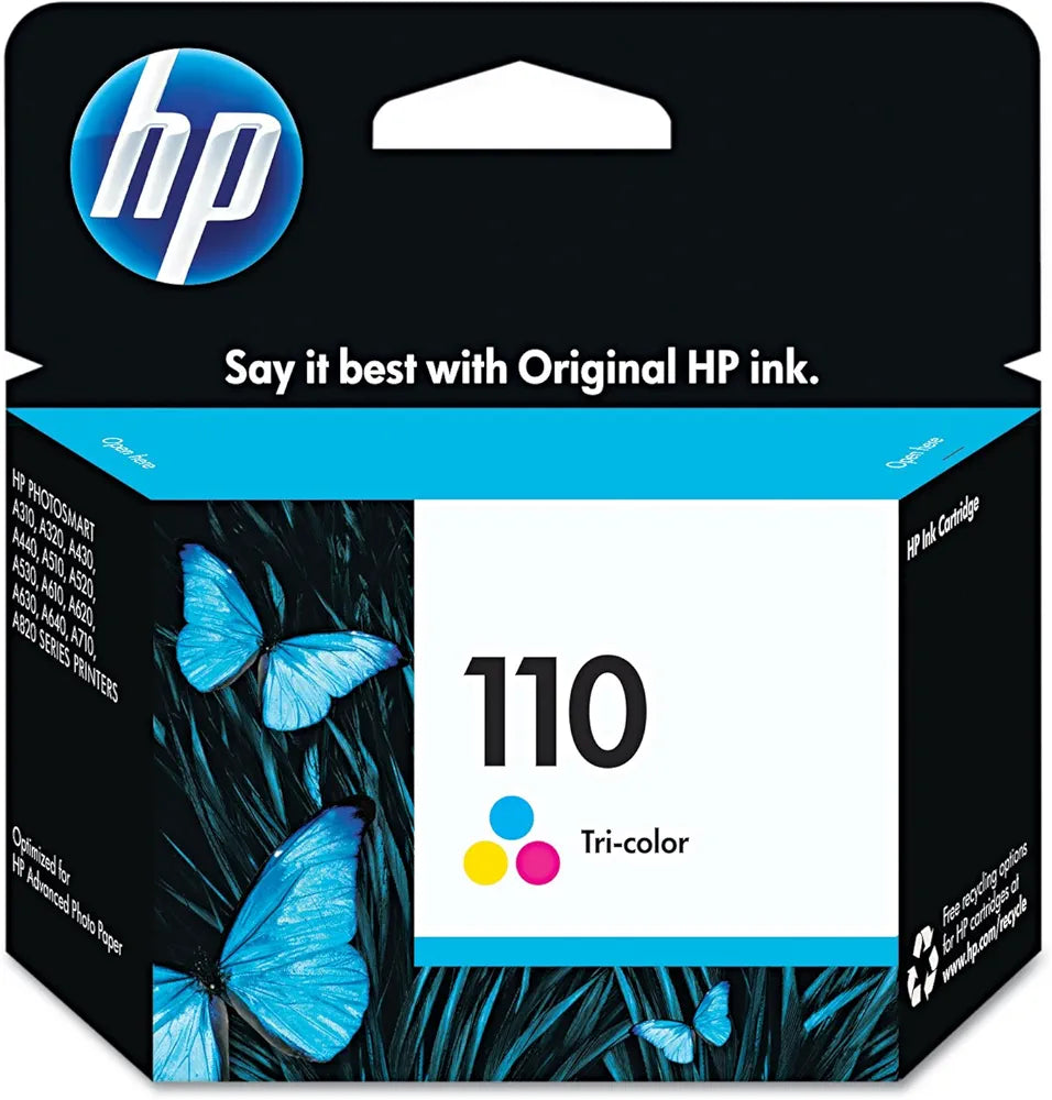 HP 110 printer tri color original ink cartridge| uk used