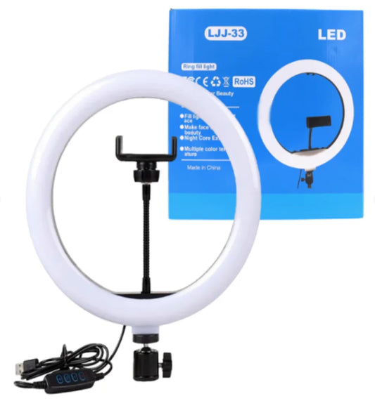 LJJ-33 13-Inch (33cm) LED Ring Fill Light with Tripod Stand