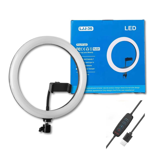LJJ-36 Professional 14-Inch (36cm) LED Ring Fill Light with 2.1M Tripod Stand