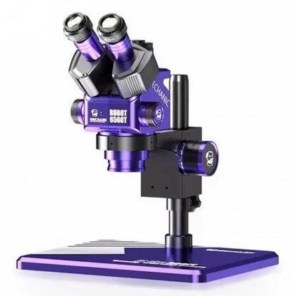 MECHANIC ROBOT 6560T Trinocular Stereo Industrial grade Microscope 6.5-60X Continuous Zoom WF10X25 for Phones PCB repair
